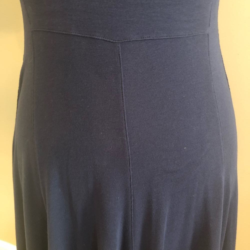 Theory Albita B Ribbed Navy Blue Dress - Picture 6 of 8